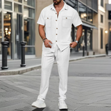Gabin | Ensemble Chemise à Manches Courtes et Pantalon Léger