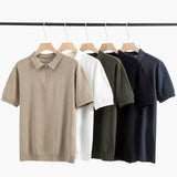 Lucien | Polo homme en maille douce avec demi-zip moderne