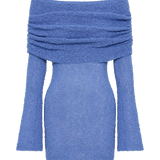 Doriane | Robe mini tricotée off-shoulder transparente