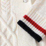 Théophile | Cardigan Homme en Maille Torsadée à Col Châle