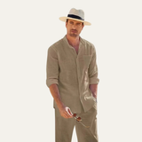 Bastien | Ensemble estival chemise et pantalon en coton léger