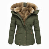 Rosélane | Manteau d’Hiver Femme à Doublure Fausse Fourrure