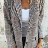 Mathilde | Blazer à carreaux élégant femme coupe intemporelle chic