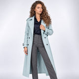 Suzanne | Trench long élégant à double boutonnage