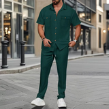 Gabin | Ensemble Chemise à Manches Courtes et Pantalon Léger