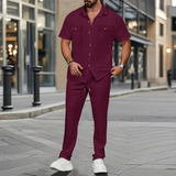 Gabin | Ensemble Chemise à Manches Courtes et Pantalon Léger