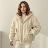 Madeleine | Veste bomber teddy double face