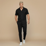 Gaspard | Ensemble Chemise à Manches Courtes et Pantalon Texturé