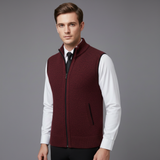 Thierry | Gilet sans manches en tricot à col montant
