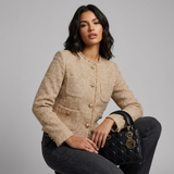 Évelyne | Veste en tweed pour femme à coupe courte