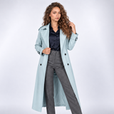 Suzanne | Trench long élégant à double boutonnage