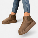 Lyanna | Bottines à Plateforme en Peluche pour Femme – Style Doux & Chic
