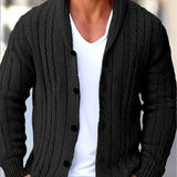 Gaspard | Cardigan Homme en Tricot Texturé à Boutons