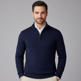 Céline | Pull à Col Zippé en Maille Fine et Coupe Ajustée