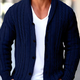 Gaspard | Cardigan Homme en Tricot Texturé à Boutons