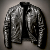 Sébastien | Veste en cuir vintage homme à coupe classique et élégante