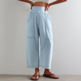 Nora | Pantalon Large Weekender Décontracté Chic