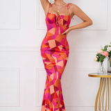 Mirellane | Robe Maxi Fleurie Ajustée et Élégante