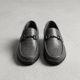 Maxence | Mocassins homme en cuir grainé à bit métallique