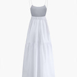 Seralune | Robe d’été midi à dos nu fluide