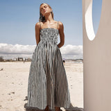 Miréline | Robe maxi d'été à rayures fluides