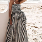Miréline | Robe maxi d'été à rayures fluides
