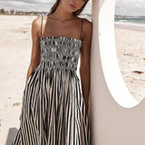 Miréline | Robe maxi d'été à rayures fluides