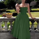 Orléanne | Robe midi d'été élégante en coton léger