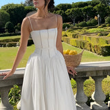 Orléanne | Robe midi d'été élégante en coton léger