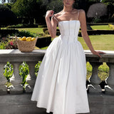 Orléanne | Robe midi d'été élégante en coton léger
