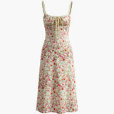 Maélinea | Robe midi florale légère à dentelle romantique été