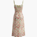Maélinea | Robe midi florale légère à dentelle romantique été