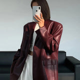 Noémie | Blazer oversize en simili cuir street-chic élégant