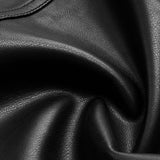 Valériane | Veste biker en simili cuir noir – coupe cropped asymétrique élégante