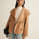 Esmée | Manteau court camel à coupe intemporelle