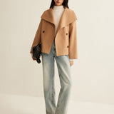 Esmée | Manteau court camel à coupe intemporelle
