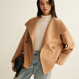 Esmée | Manteau court camel à coupe intemporelle