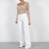 Margaux | Pantalon Taille Haute à Jambes Droites Élégantes