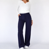 Margaux | Pantalon Taille Haute à Jambes Droites Élégantes
