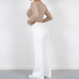 Margaux | Pantalon Taille Haute à Jambes Droites Élégantes