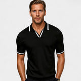 Gaspard | Polo homme manches courtes à col contrasté élégant