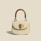 Valentina | Sac à Main en Cuir avec Accents en Bambou