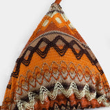 Anaëlle | Ensemble bikini triangle à motif ethnique et liens ajustables