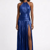 Anaëlle | Robe Maxi Col Halter à Taille Froncée