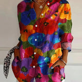 Pauline | Blouse imprimée colorée à coupe ample