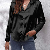 Aurore | Blouse satinée à manches longues élégantes