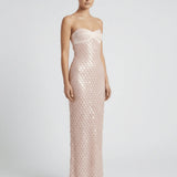 Victoire | Robe Maxi Bustier à Décolleté Cœur et Sequins