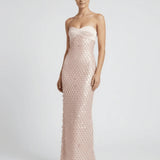 Victoire | Robe Maxi Bustier à Décolleté Cœur et Sequins