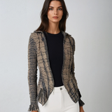 Aurélie | Blazer élégant à carreaux femme coupe ajustée intemporelle