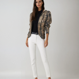 Aurélie | Blazer élégant à carreaux femme coupe ajustée intemporelle